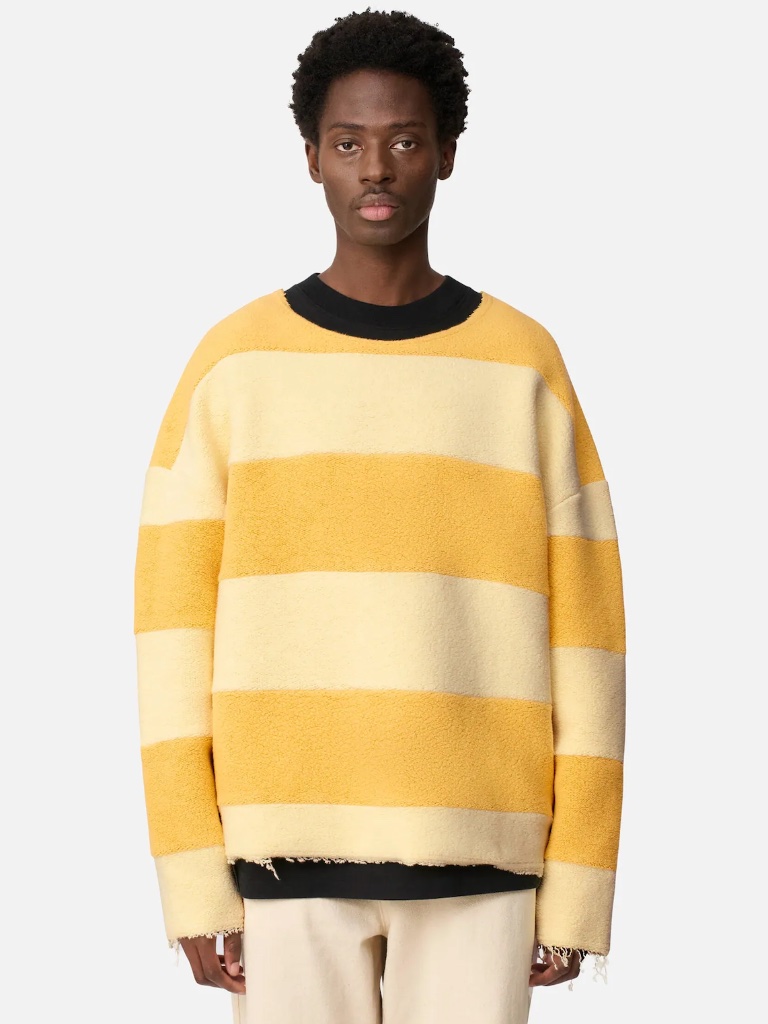 Axel Arigato X Alvin Armstrong Sweatshirt Ochre Yellow Fleece Size Xxl Nwt